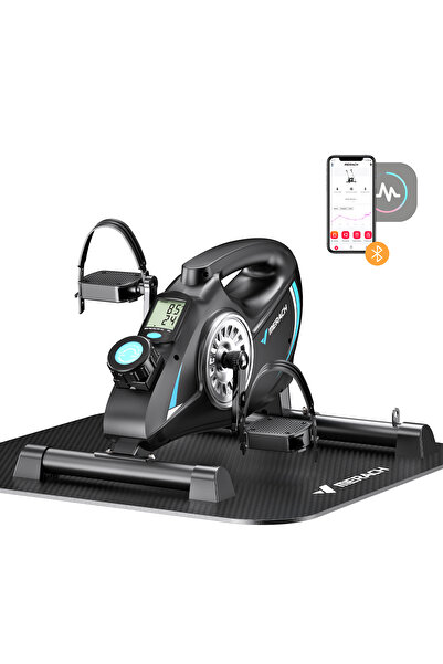 merach Under Desk Bike Pedal Exerciser, Quiet Magnetic Mini Exercise Bike with App