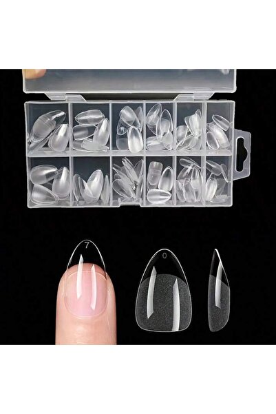 Choice أظافر قصيرة على شكل لوز، 120 قطعة، تغطية كاملة، أطراف أظافر لاصقة، خنج...