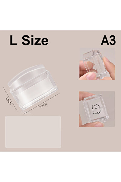 Choice A3 Transparent Nail Seal With Scraper Erasable French Nails Stamp Template Printing Tool Nail Polish