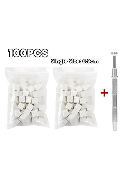 Choice 100 Set Mini 4 Claws Square Nail Art Sponge Nail Sponge Metal Grabber Set Multipurpose Blush Gradien