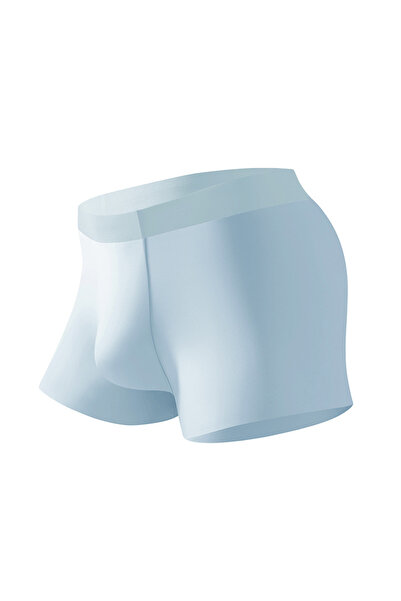 L&Wen Men's Underwear Seamless Ice Silk Breathable Quick Dry High Elastic U Shaped Convex Boxer Brief, XXL