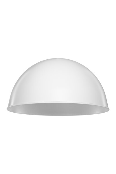 lumenistanbul 250 MM YUVARLAK YARIM KÜRE ABAJUR ŞAPKASI BEYAZ