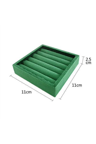 Choice علبة صغيرة خضراء اللون لتنظيم المجوهرات، تحتوي على 5 فتحات للأقراط، من...