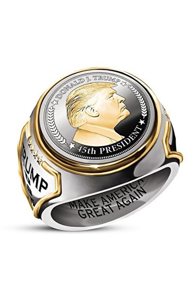 Choice 7 Gold Two-color ring commemorating buffalo nickel cowboy Viking bull in the western United States