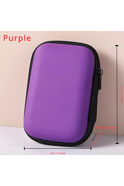 Choice حقيبة تخزين بطاقات محمولة أرجوانية من قطعة واحدة، مكعب تعبئة كابلات ال...