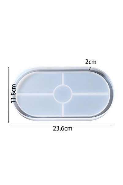 Choice4 Oval 03 Oval Tray Silicone Mold Hexagon Coaster Epoxy Resin Mould for...