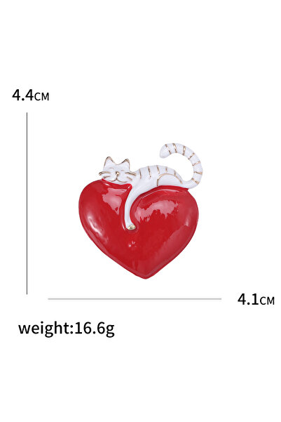 Choice دبابيس قلب مرصعة بأحجار الراين البيضاء 0843، مثالية لعيد الحب، للنساء،...