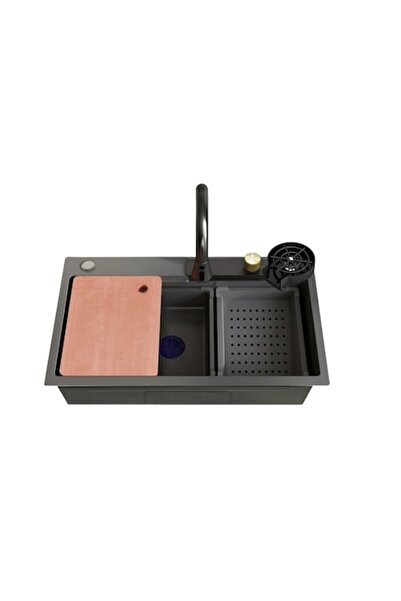 Radinavico multifunctional kitchen sink, accessories and installation kit included, matte gray