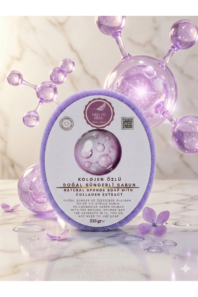 DEJA VU MUSE ORGANIC MARKET Collagen Extract Natural Sponge Soap