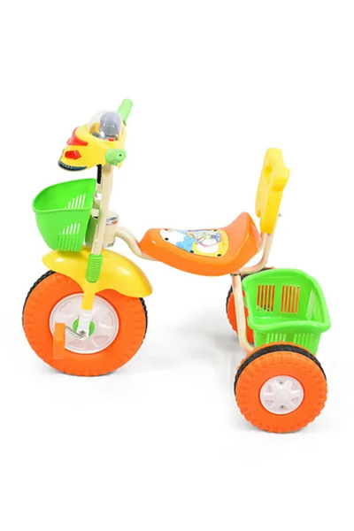 Family Center Single-Seat Plastic Tricycle Orange