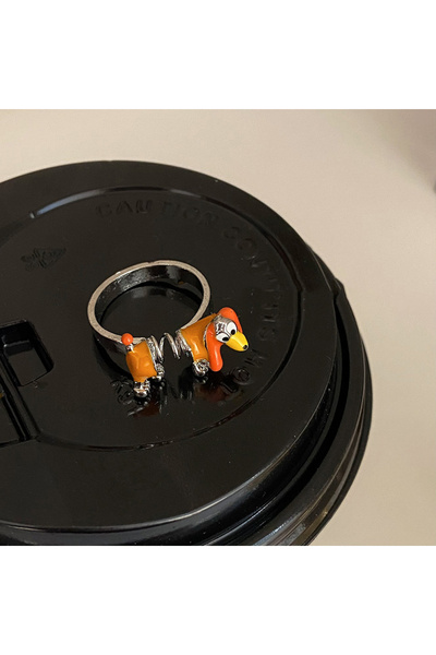 Choice Spring dog Cartoon Cute Spring Dog Ring Girls Adjustable Finger Ring C...