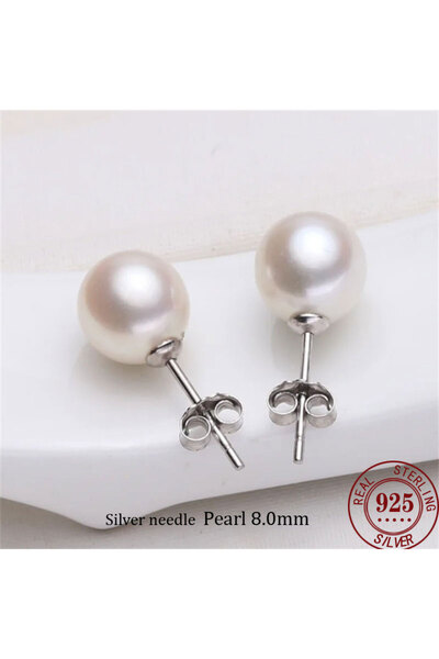 Choice فضة 8 مم سوميليا - بيع بالجملة لؤلؤ أبيض دائري عالي الجودة على الطراز ...