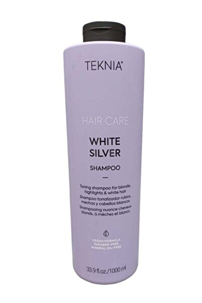 teknia Silver White Shampoo for Dyed Gray and Blonde Hair – Color Enhancer and Soothing Effect –