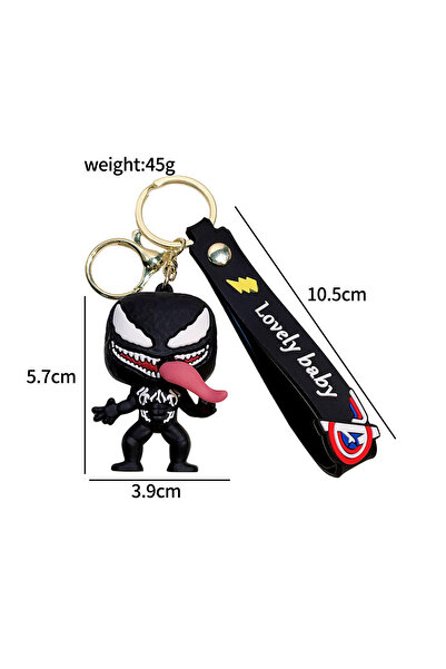 Choice A Anime Venom Keychain Cartoon Cute Doll Figure Keyring Schoolbag Dead...