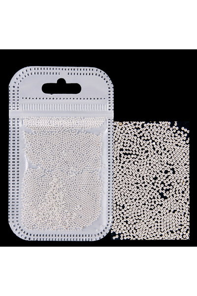 Choice 0.6mm Silver 10g Metallic Caviar Micro Beads 0.6-2.0mm Size for Nail Art DIY Creative Nail Decoratio