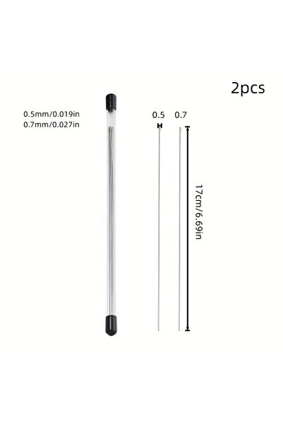 Choice1 0.5mm-0.7mm-2PCS 2pcs Beading Needles Set - Easy Threading Side Openi...