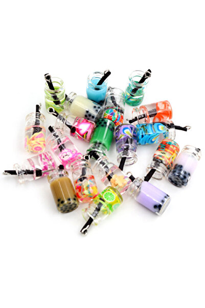 Choice مجموعة متنوعة من 10 قطع من تعليقات زجاجات الراتنج الصغيرة، مناسبة لعصي...