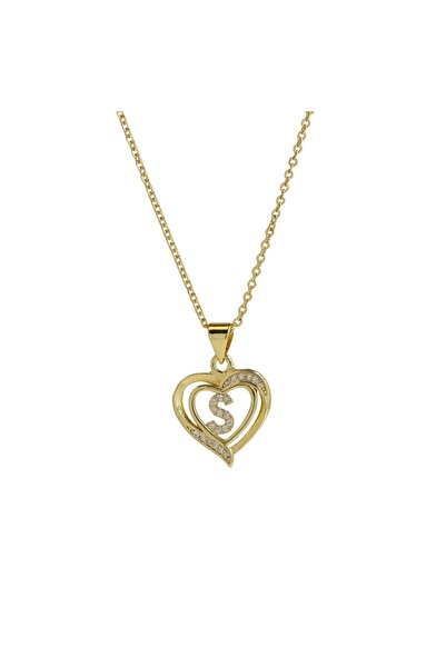 Choice قلادة بطول 50 سم تحمل الأحرف الإنجليزية من S إلى A إلى Z، مطلية بالذهب...