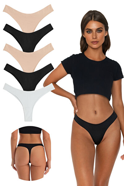 Yohannes Club Γυναικεία εσώρουχα, βαμβακερά σλιπ, 5 τεμάχια, Daily Color Comfort