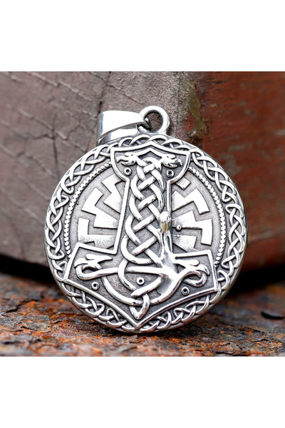 Choice Pendant with A Chain 2024 New Style Stainless Steel Viking Cletic Knot Thor's Hammer Mjolnir Pendant