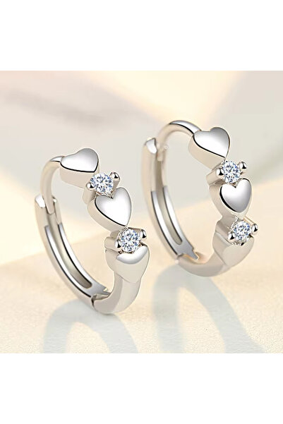 Choice AEH70118 Cute Heart Small Hoop Earrings Women 3 Metal Colors Trendy Gi...