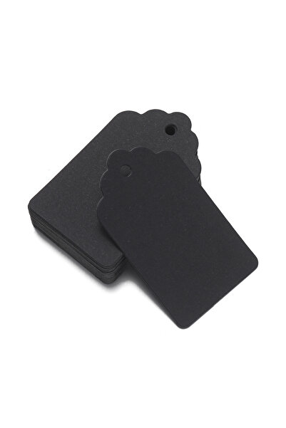 Choice ملصقات تغليف سوداء، 100 قطعة/عبوة، 5*3 سم، ورق كرافت بني/أسود/أبيض، مل...