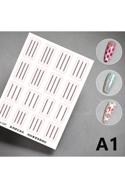 Choice ملصقات دليل المناكير الفرنسي الشفافة A1، ورقة واحدة، لاصق قوي، ملصقات ...