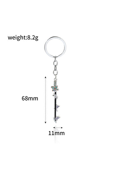 Miniso K00616-02 Anime Demon Slayer Keychain Rengoku Kyoujurou Sword Pins Wea...