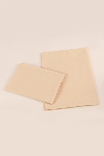 Bella Home غطاء وسادة مكون من قطعتين مغلف بالجيلاتين |   50×70 سم |   100% قطن بيج