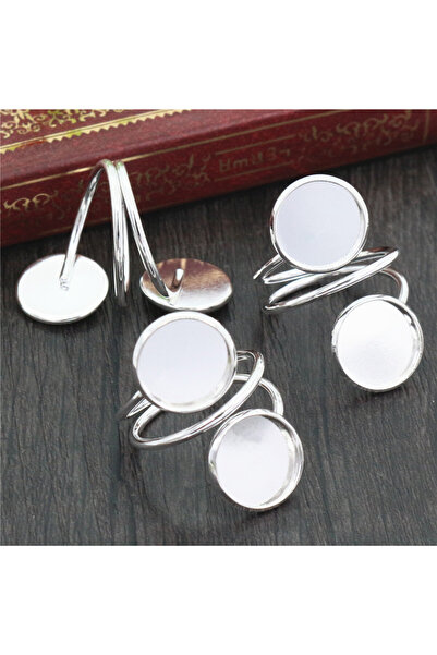 Choice طقم خواتم فضية قابلة للتعديل من الفولاذ المقاوم للصدأ مطلي بالذهب والف...