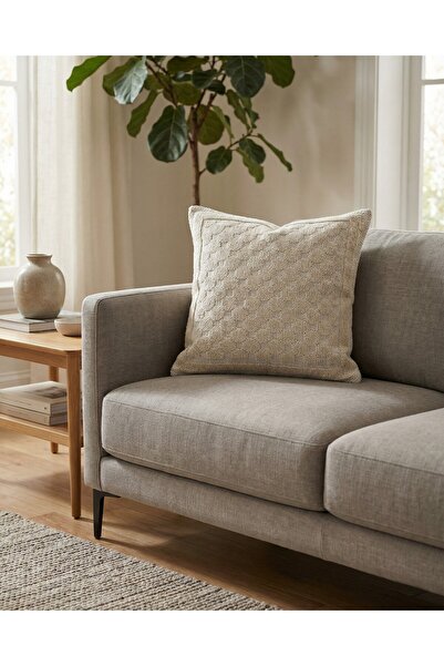 MACASA 100% Organic Cotton Boucle Woven Scandinavian Bohemian Style Single De...