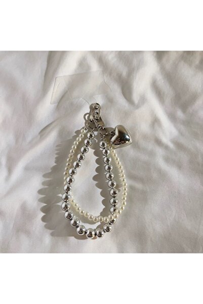 Choice Sliver Color 1 pcs ZAKOL Love Sliver Color Bead Phone Charm With Y2K A...