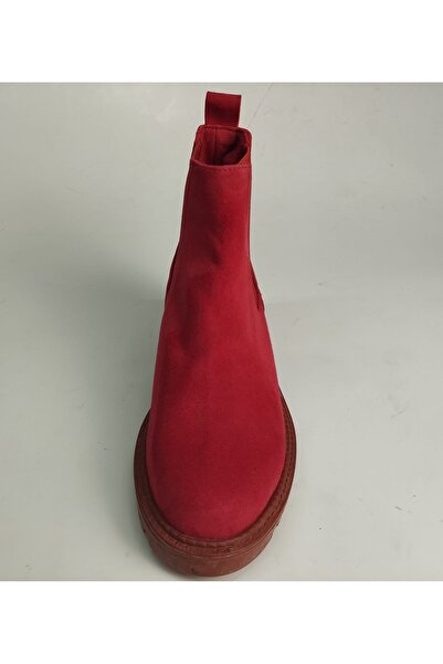 Lucciola Kadın Hakiki Deri Kırmızı Süet Lastikli Bot