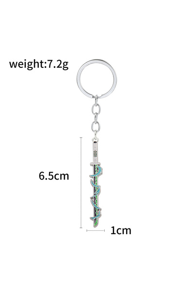 Miniso K00616-05 Anime Demon Slayer Keychain Rengoku Kyoujurou Sword Pins Wea...