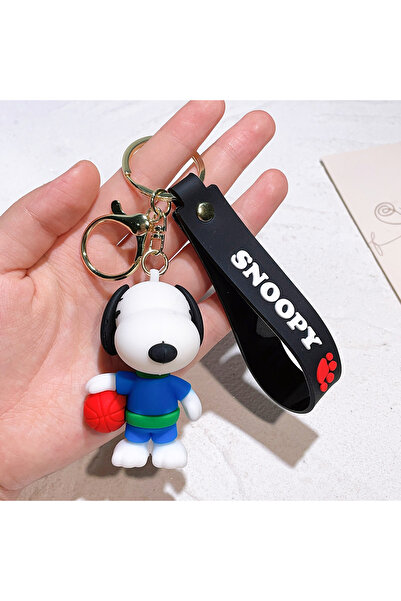 Miniso KC4817 Snoopy Cute Doll Keychain Silicone Car Couple Key Pendant Bag S...