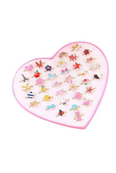 Choice resizable 36pcs A2 12/36PCS/set Adjustable Kids Rings Jewelry Cartoon ...