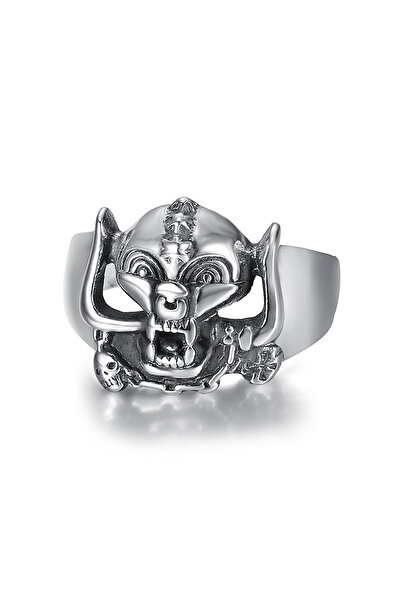 Choice 13 خاتم جمجمة بتصميم عتيق وعرقي، مصنوع من الفولاذ المقاوم للصدأ، للرجا...
