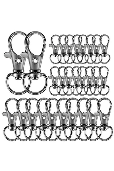 Choice 30PCS black 10/30Pcs Key Chain Clip Hooks Swivel Clasps Lanyard Snap H...