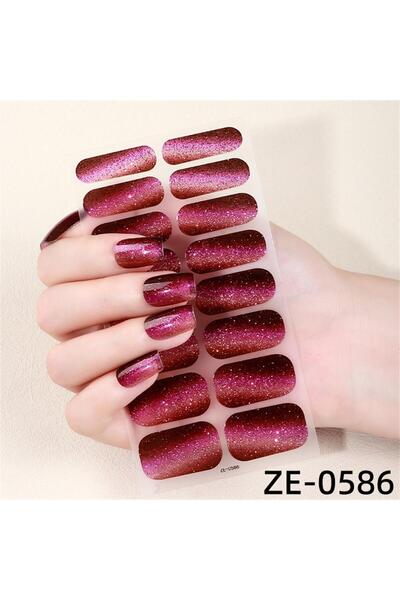 Choice ZE-0586 Gradient Cat Eye Style Nail Art Stickers, 16-Piece Set Self-Ad...