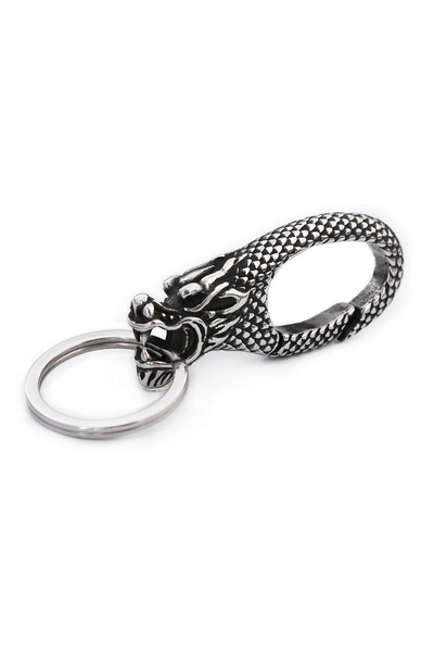 Choice Style A Vintage Norse Viking Dragon Head Keychain 316L Stainless Steel Punk Biker Animals Keyring Fa