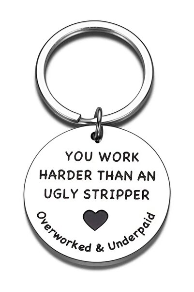 Choice Silver Funny Keychains Gifts for Coworker Employee Office Keyring for ...