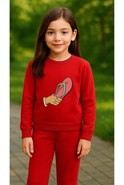 playwear Φούτερ ομάδας ANNE TERLİĞİ με στάμπα για κορίτσια και αγόρια, με λαι...