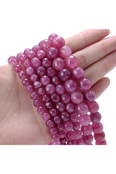 Choice1 6mm(around 61pcs) Natural Pink Tourmalines Stone Beads Faceted Loose ...