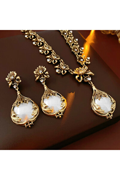 Choice 2 pcs set 1/2 Pcs Vintage Imitation Pearl Flower Dangle Earrings for W...