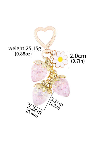Choice K00891-03 Cute and Sweet Strawberry Daisy Keychain Korean Student Girl...