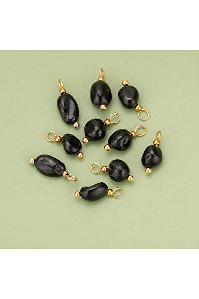 Choice Black Agate 10pcs High Quality Handmade Golden Plated Natural Stones C...