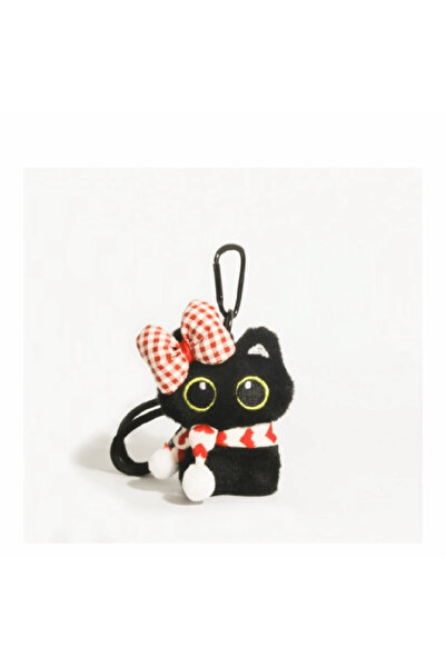 Choice Style 02 New Scarf Black Cat Plush Doll Keychain Camera Shoulder Bag D...