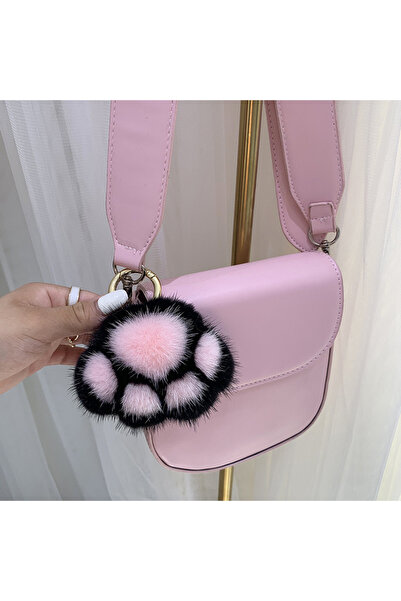 Choice Black Pink Cat Claw Cute Doll Bag Pendant Plush Claw Bag Pendant Car K...