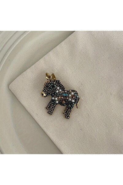 Choice دبوس على شكل حمار من اللؤلؤ المقلد، تصميم فاخر وخفيف الوزن، مستوحى من ...