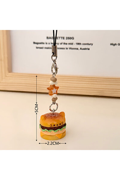 Choice plastics B 3pcs 3 Pcs Burger Pendant Cartoon 3D Pendant for Cats and P...